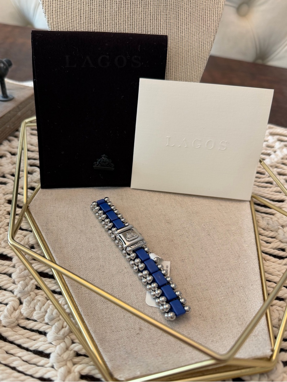 LAGOS Men’s Anthem Ceramic Link Bracelet in Ultramarine - 8” - New with Tags